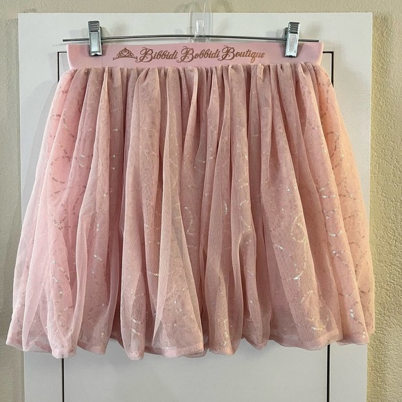 Disney Other - Disney Princess Bibbidi Bobbidi Boutique Pink Sequin Girl’s Tulle Skirt Fairy